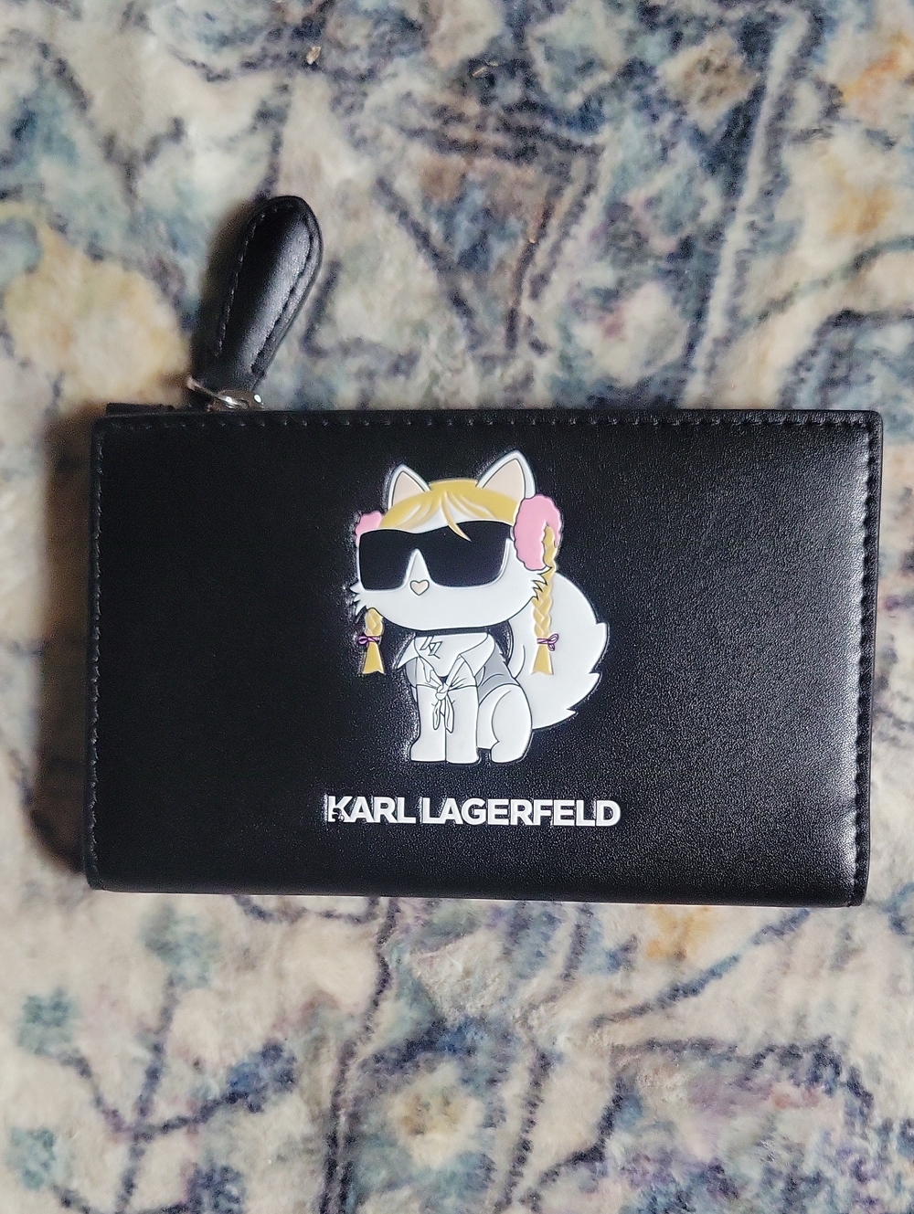 Karl Lagerfeld Black Choupette Card Wallet.
